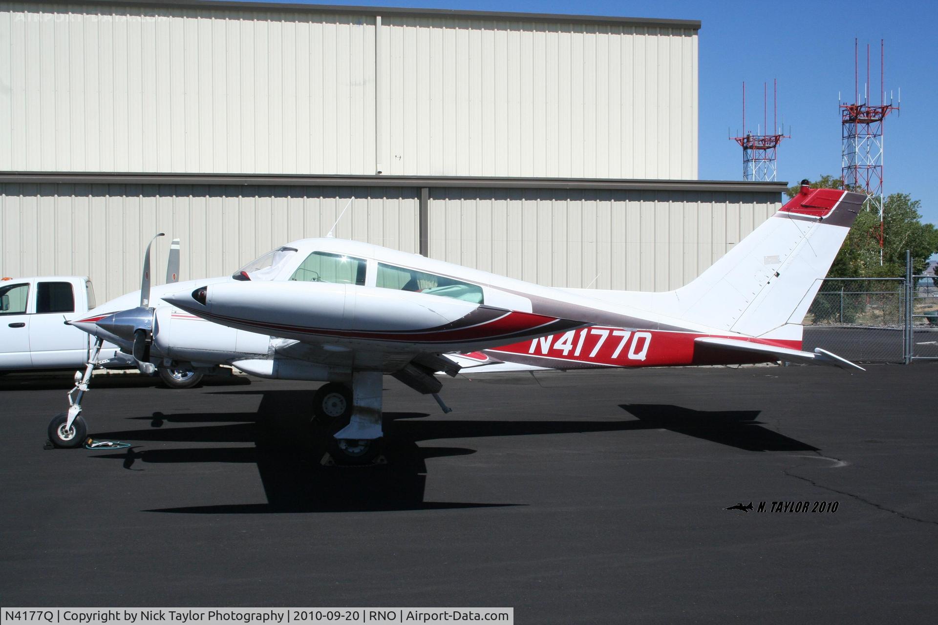 N4177Q, 1968 Cessna 310N C/N 310N-0077, Landed on 8-13-10 with the nose gear partially down. See link below for more photos.