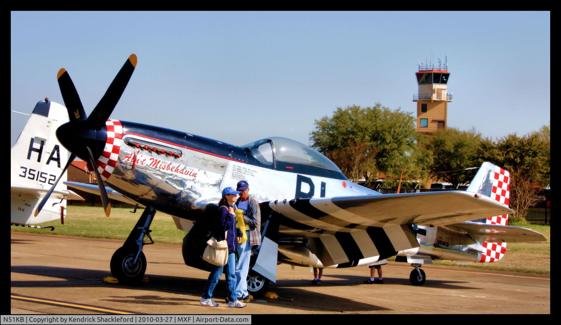 N51KB, 1961 North American F-51D Mustang C/N 44-74009, Maxwell AFB  -  Montgomery, AL
March 2010