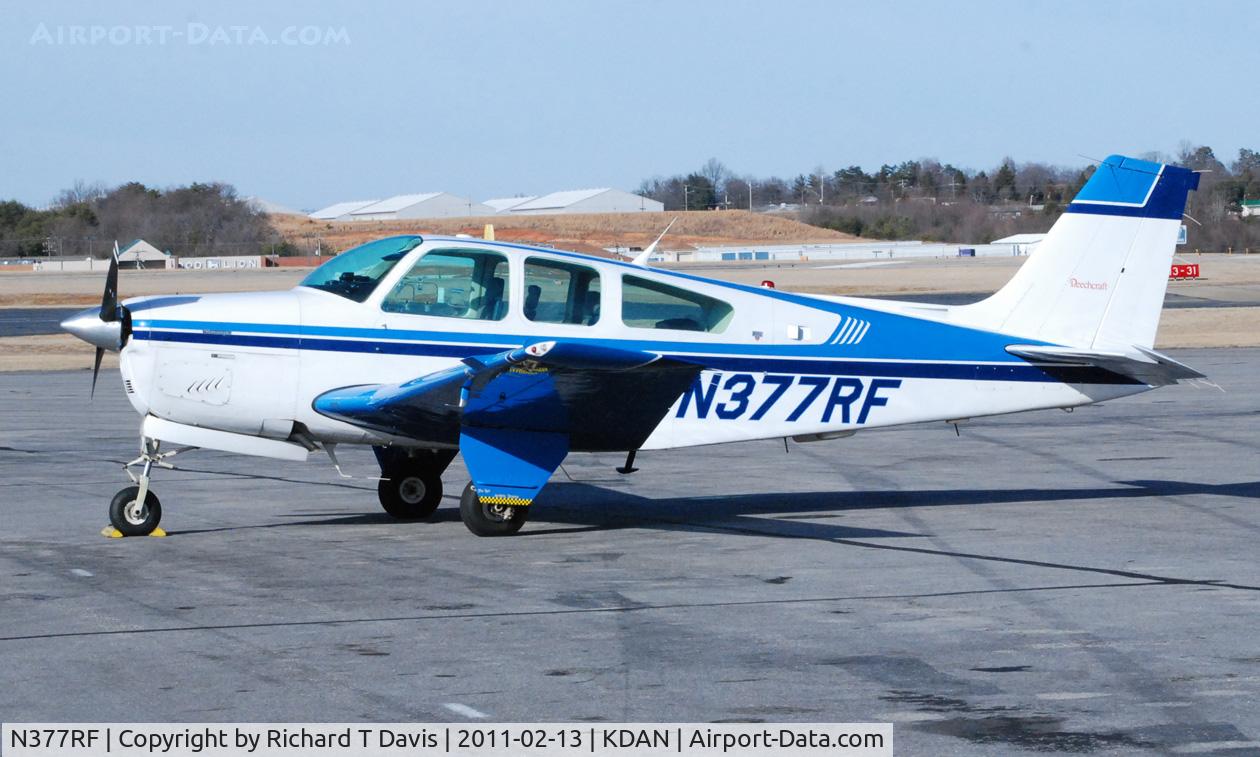 N377RF, 1987 Beech F33C Bonanza C/N CJ-179, 1987 Beech F33C in Danville Va..