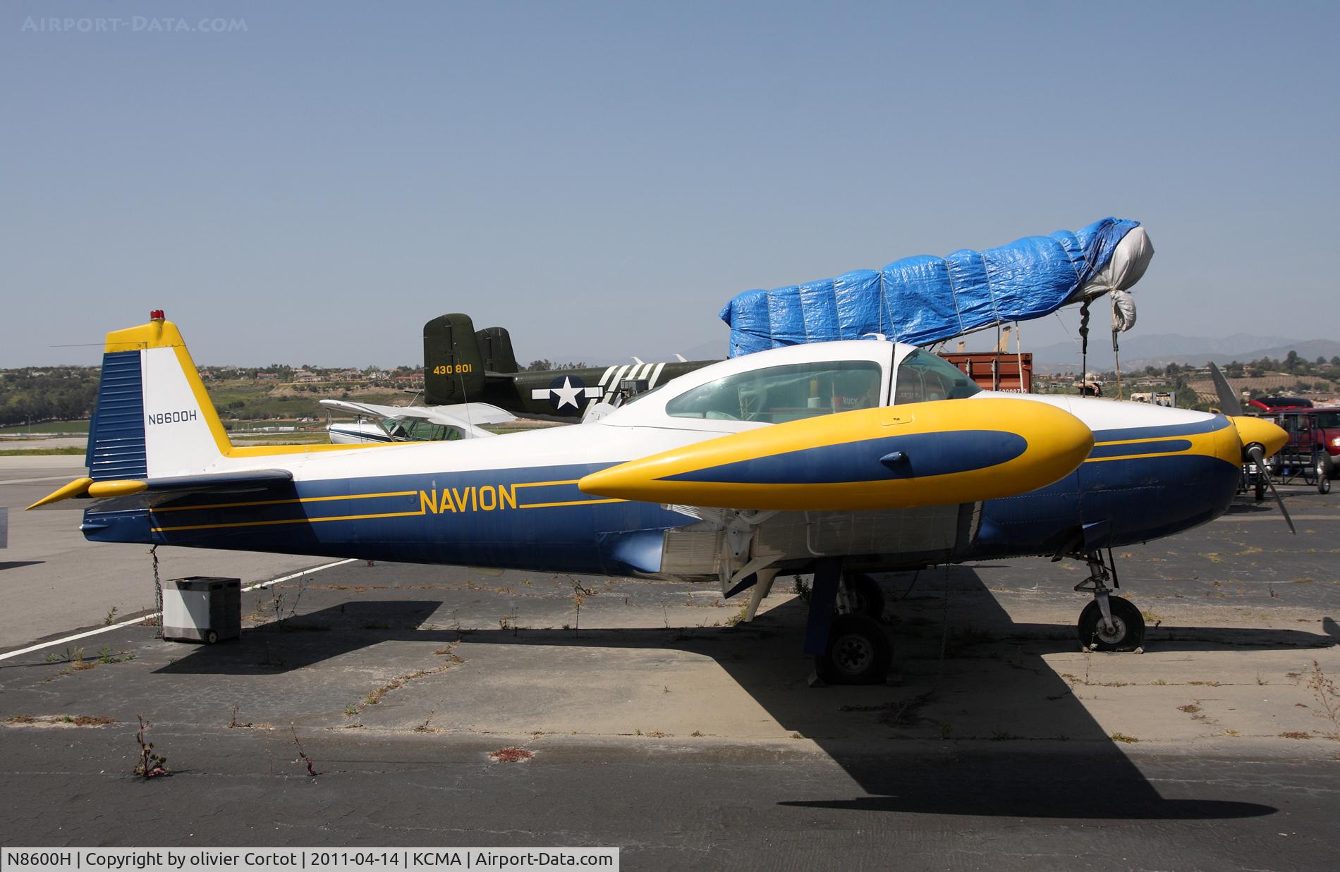 N8600H, 1947 North American Navion (NA-145) C/N NAV-4-565, Camarillo CAF museum