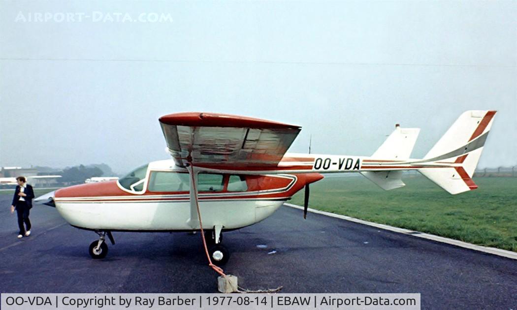OO-VDA, 1965 Cessna 337 Super Skymaster C/N 337-0047, Cessna 337 Super Skymaster [337-0047] Antwerp~OO 14/08/1977. Taken from a slide.