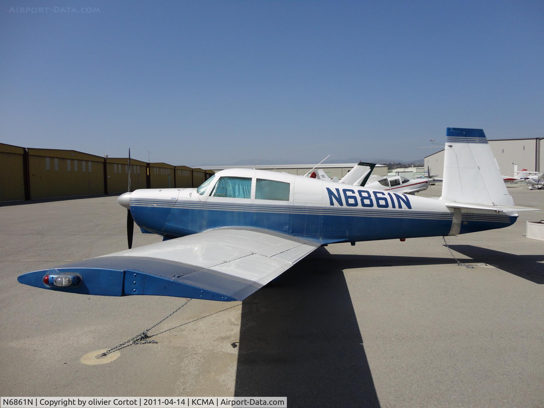 N6861N, 1968 Mooney M20C Ranger C/N 680142, Camarillo airport