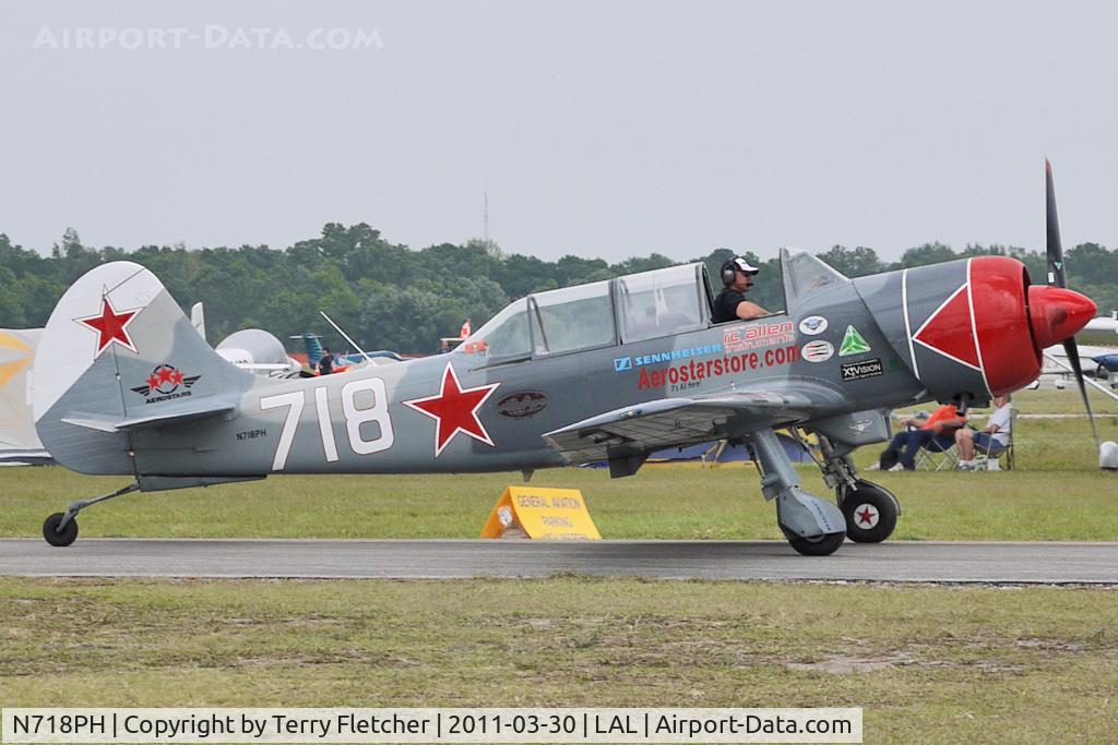 N718PH, Yakovlev (Aerostar) Yak-52 C/N 822108, 2011 Sun n Fun Lakeland , Florida