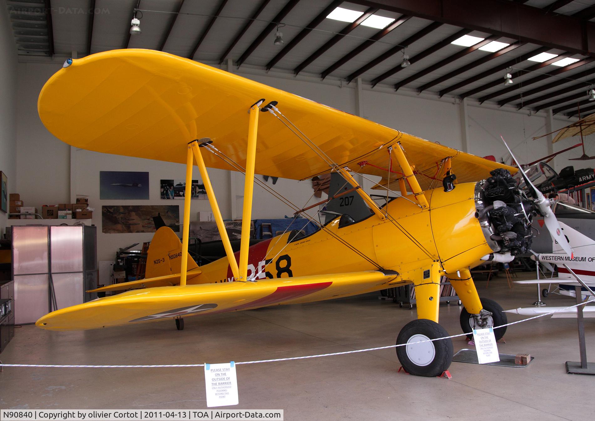 N90840, 1943 Boeing A75N1(PT17) C/N 75-1619, Torrance museum