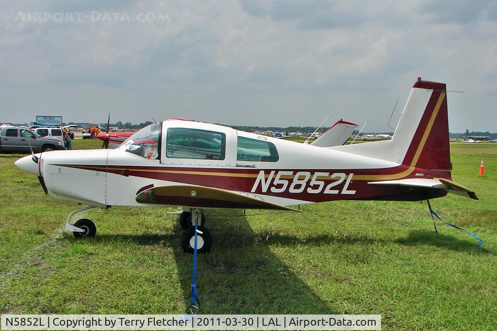 N5852L, 1972 American AA-5 C/N AA5-0052, 2011 Sun n Fun Lakeland , Florida