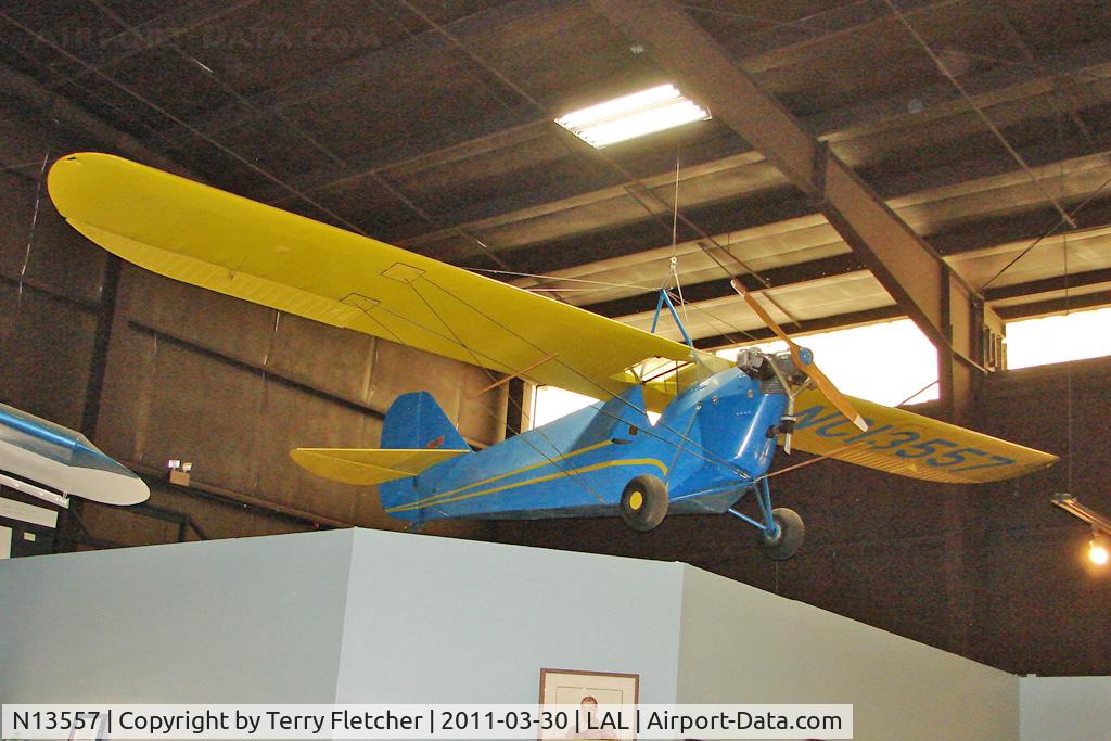 N13557, 1934 Aeronca C-3 Collegiate C/N A-291, Exhibited at The Florida Air Museum at Lakeland , Florida