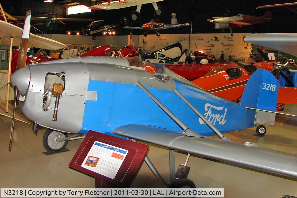 N3218, 1994 Ford Flivver Replica C/N FAHS-2, Exhibited at The Florida Air Museum at Lakeland , Florida