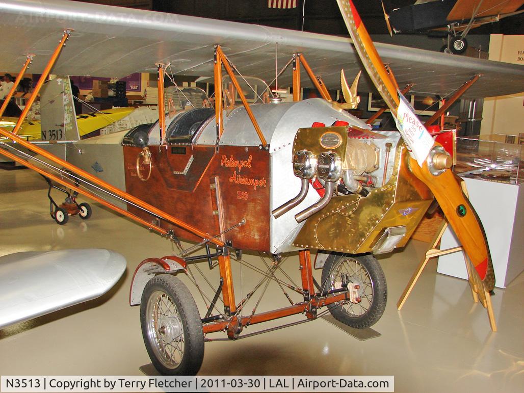 N3513, 1967 Pietenpol CB-1 Air Camper C/N 100, Exhibited at The Florida Air Museum at Lakeland , Florida
