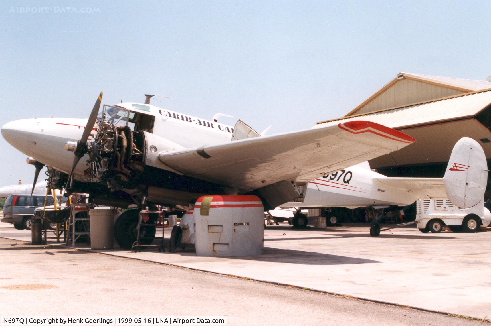 N697Q, 1959 Beech G18S C/N BA-468, Carib- Air Cargo