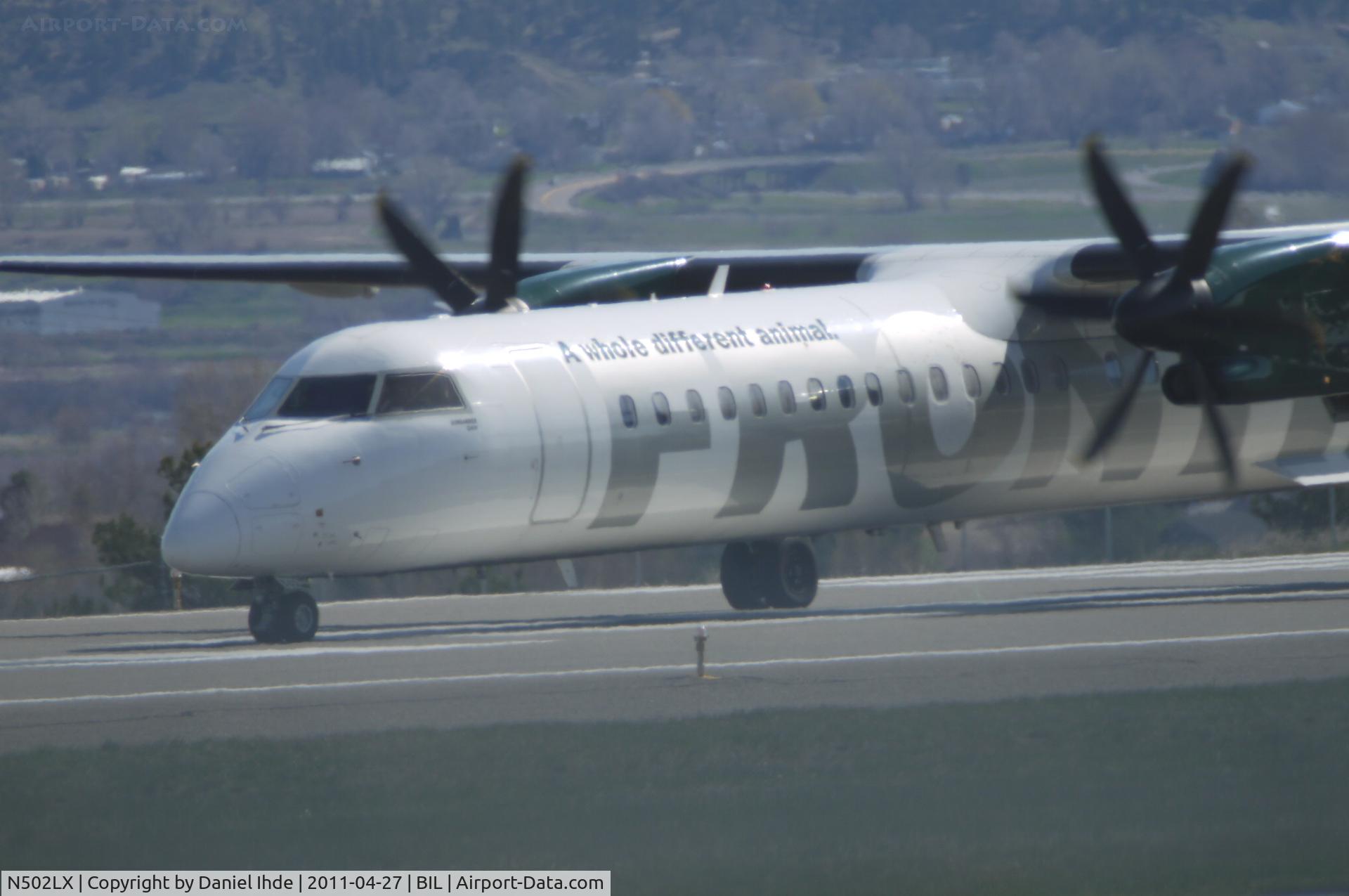N502LX, 2007 Bombardier DHC-8-402 Dash 8 C/N 4168, Frontier Airlines Bombardier Dash 8 @ BIL