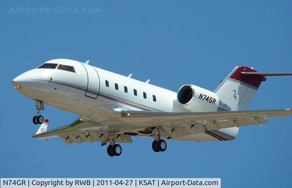 N74GR, 1982 Canadair Challenger 601 (CL-600-2A12) C/N 3001, Landing 30L, San Antonio
