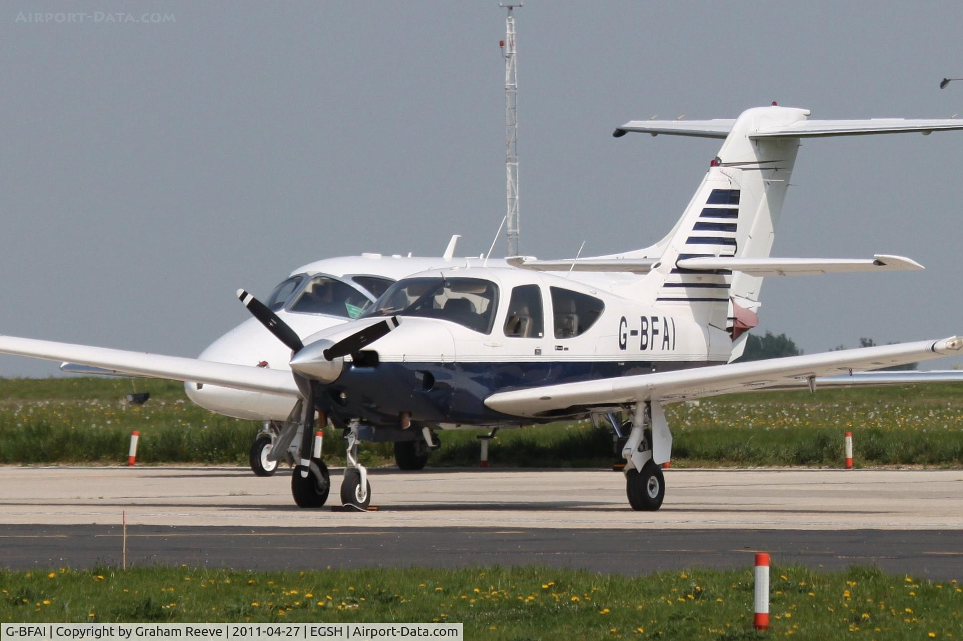 G-BFAI, 1977 Rockwell Commander 114 C/N 14304, Parked at Norwich.