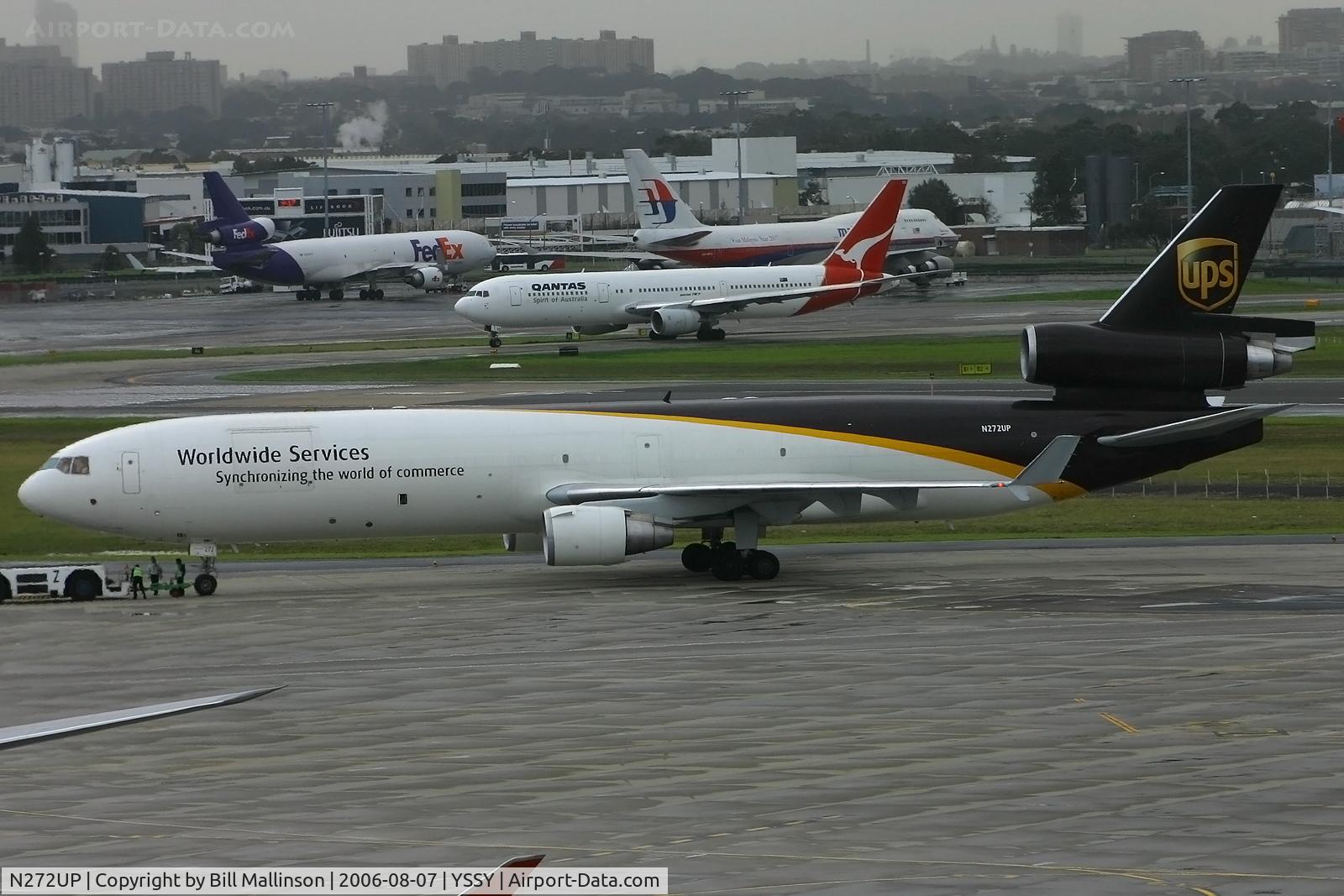 N272UP, 1993 McDonnell Douglas MD-11 C/N 48571, taxiing to cargo area