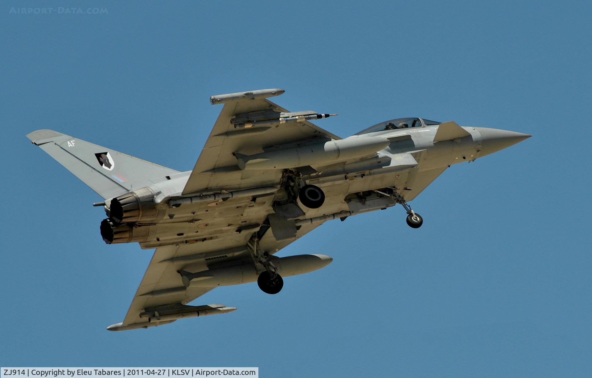 ZJ914, 2005 Eurofighter EF-2000 Typhoon FGR4 C/N 0051/BS005, Taken during Green Flag Exercise at Nellis Air Force Base, Nevada.