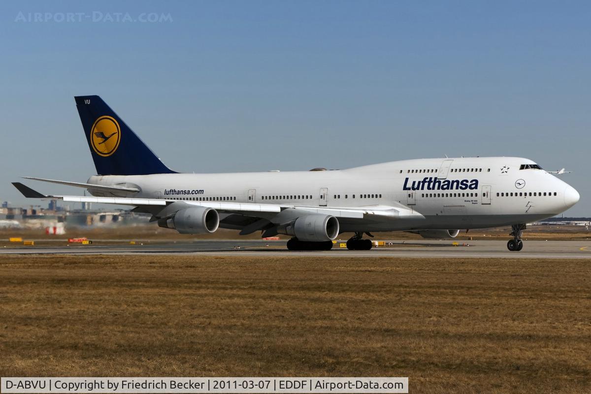 D-ABVU, 1998 Boeing 747-430 C/N 29492, departure via RW18W