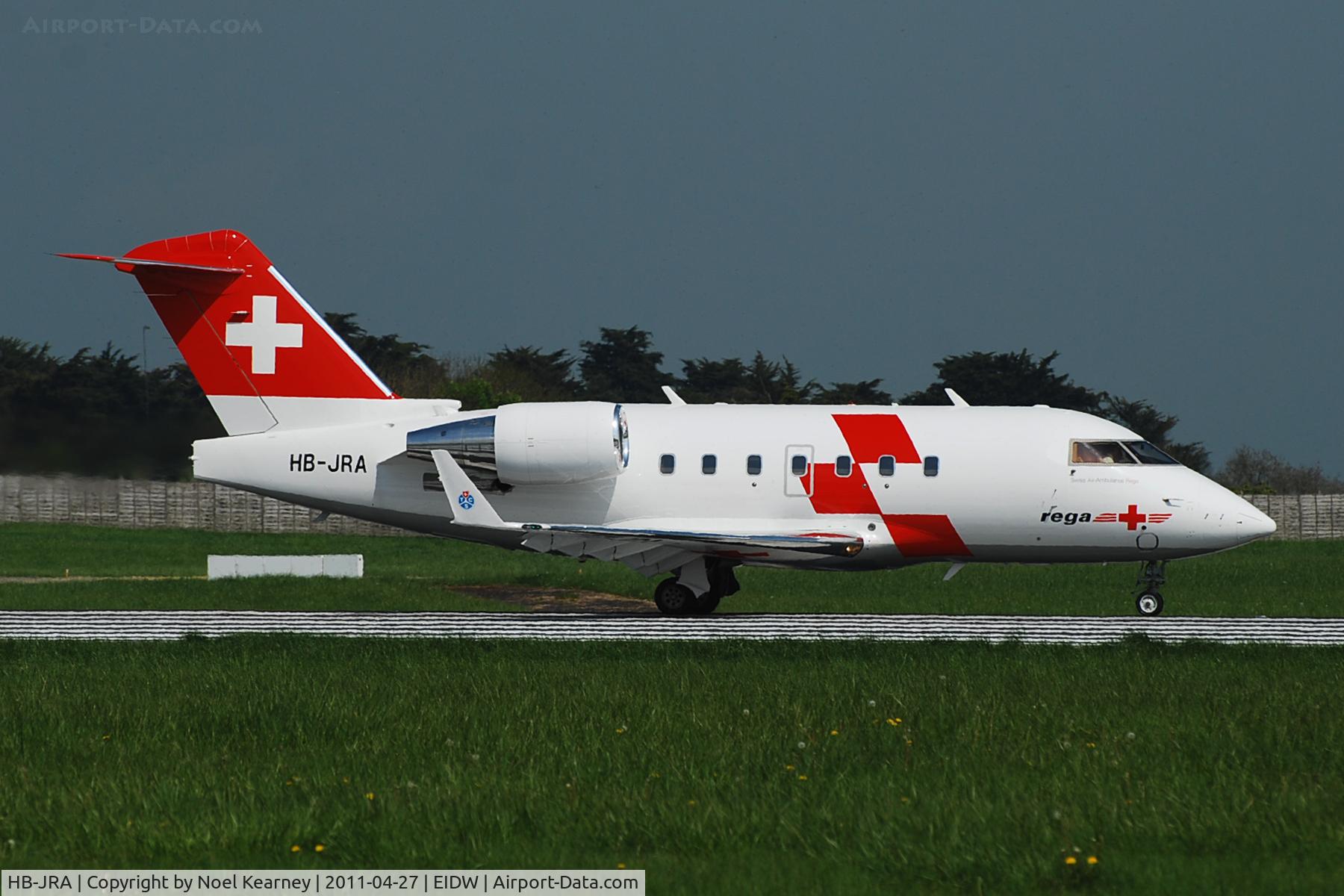 HB-JRA, 2002 Bombardier Challenger 604 (CL-600-2B16) C/N 5529, Operating SAZ 242 about to depart off Rwy 10