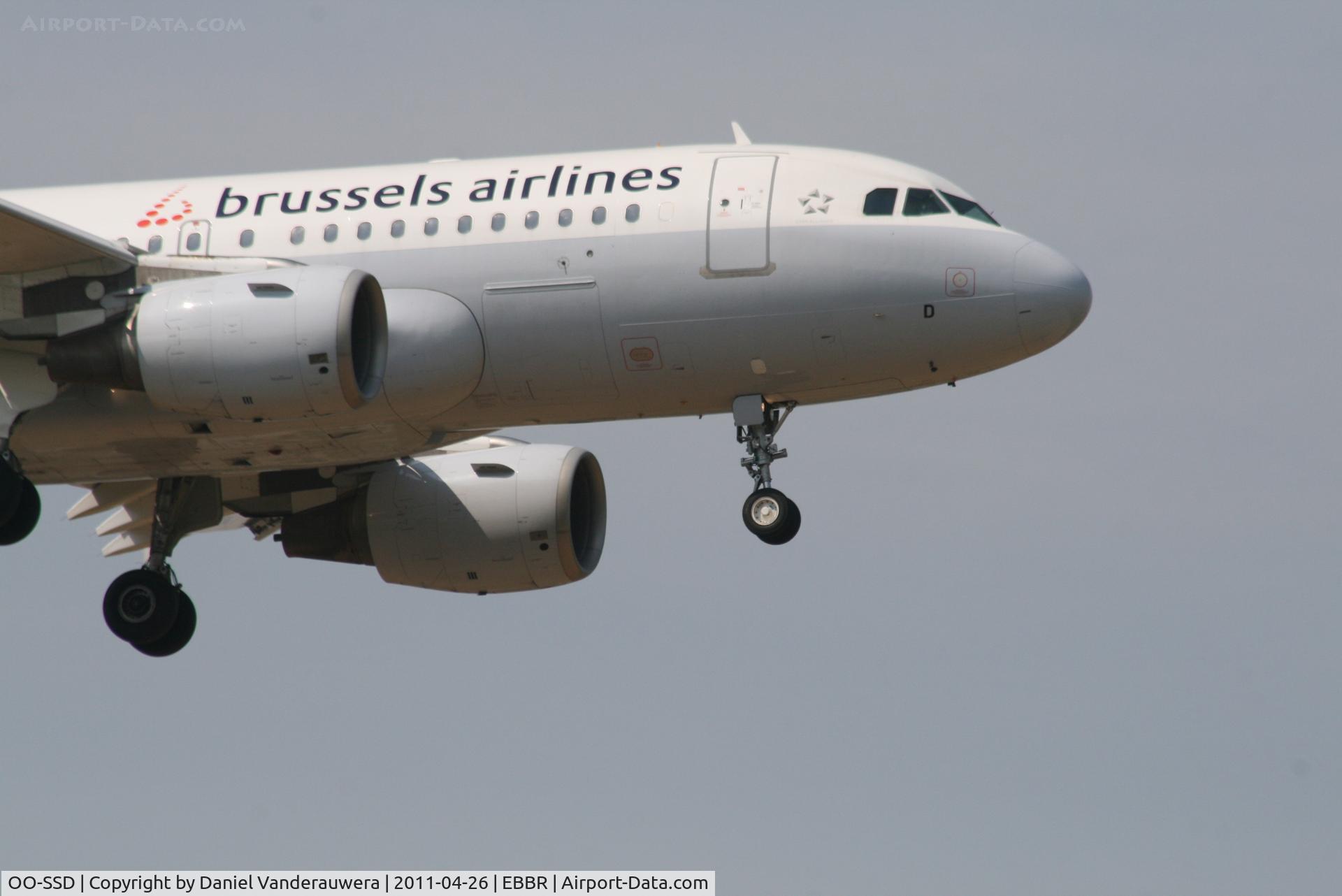 OO-SSD, 1999 Airbus A319-112 C/N 1102, Arrival of flight SN2714 to RWY 02