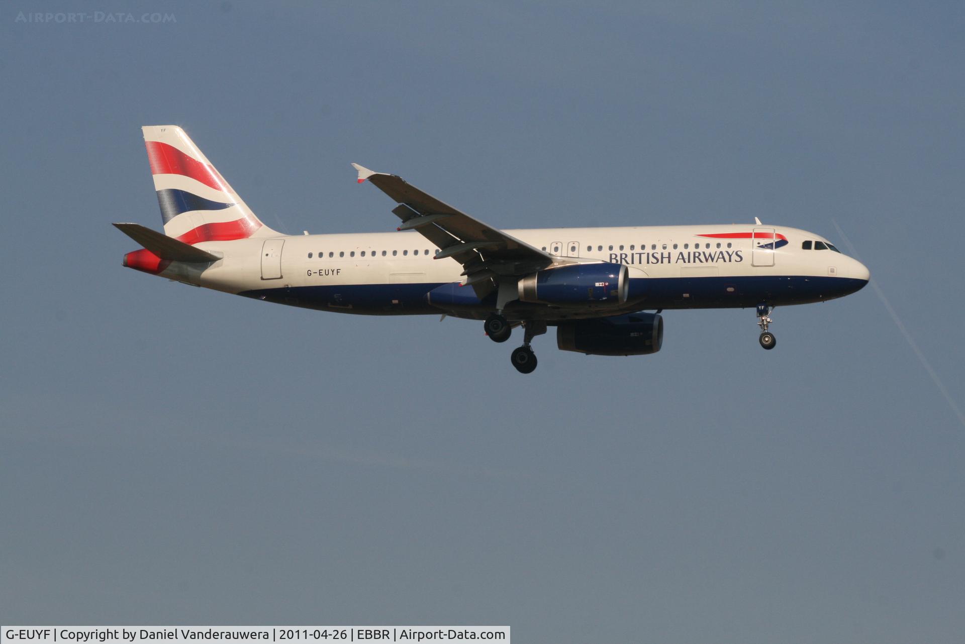 G-EUYF, 2010 Airbus A320-232 C/N 4185, Arrival of flight BA388 to RWY 02