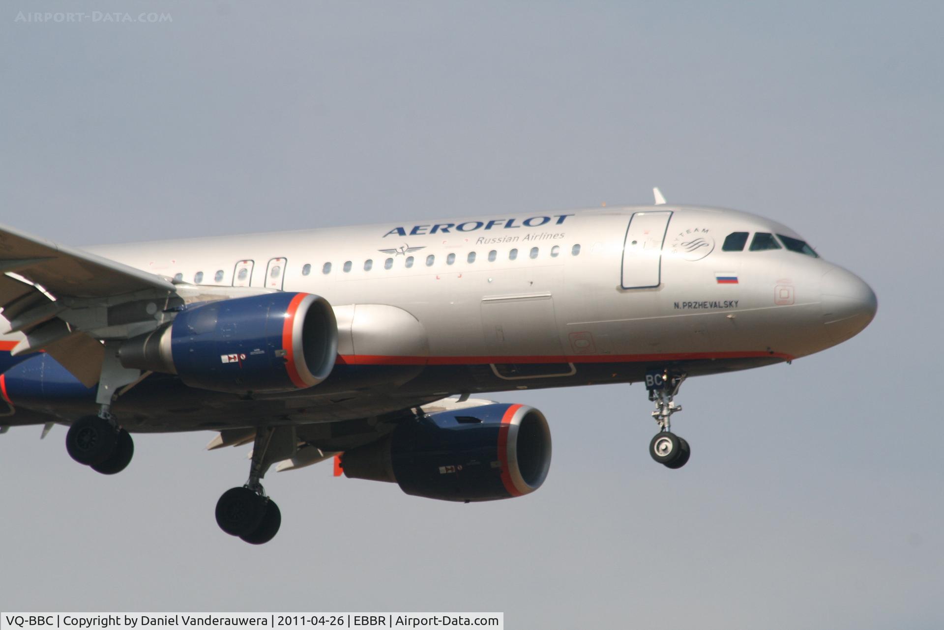 VQ-BBC, 2009 Airbus A320-214 C/N 3835, Arrival of flight SU265 to RWY 02