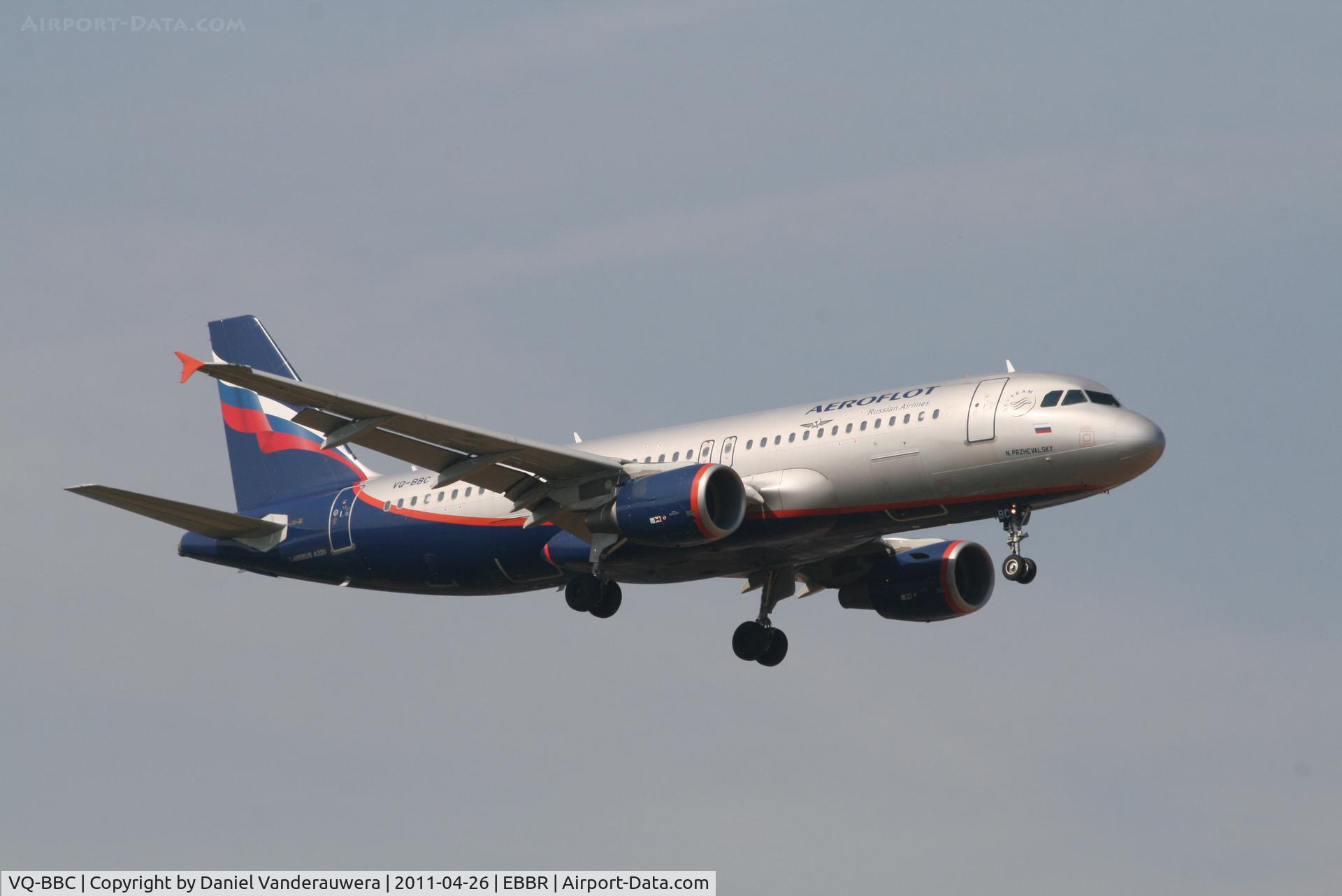 VQ-BBC, 2009 Airbus A320-214 C/N 3835, Arrival of flight SU265 to RWY 02