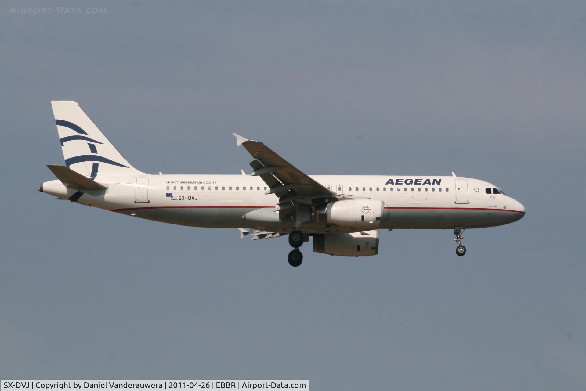 SX-DVJ, 2007 Airbus A320-232 C/N 3365, Flight A3 620 is descending to RWY 02