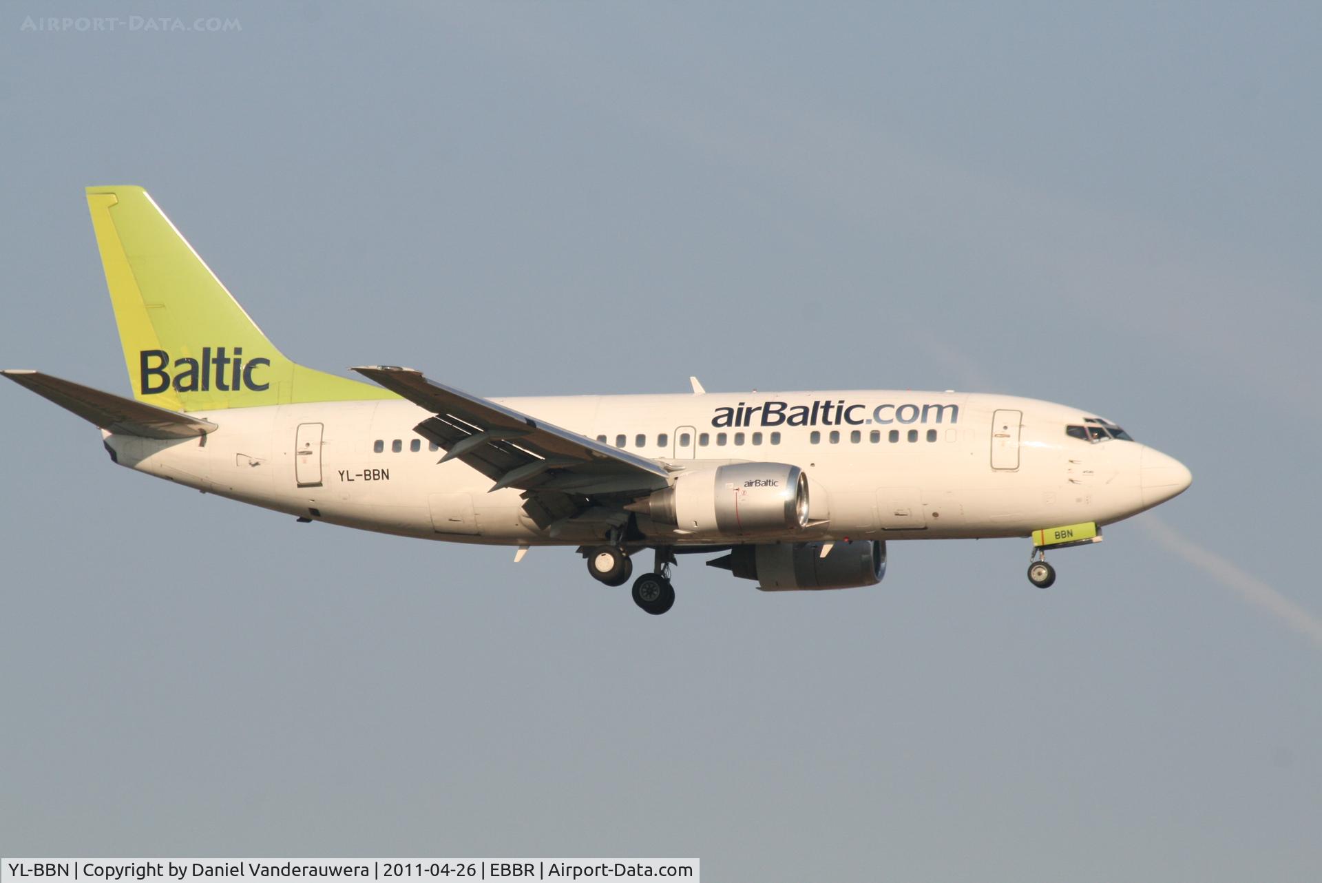 YL-BBN, 1992 Boeing 737-522 C/N 26683, Arrival of flight BT601 to RWY 02
