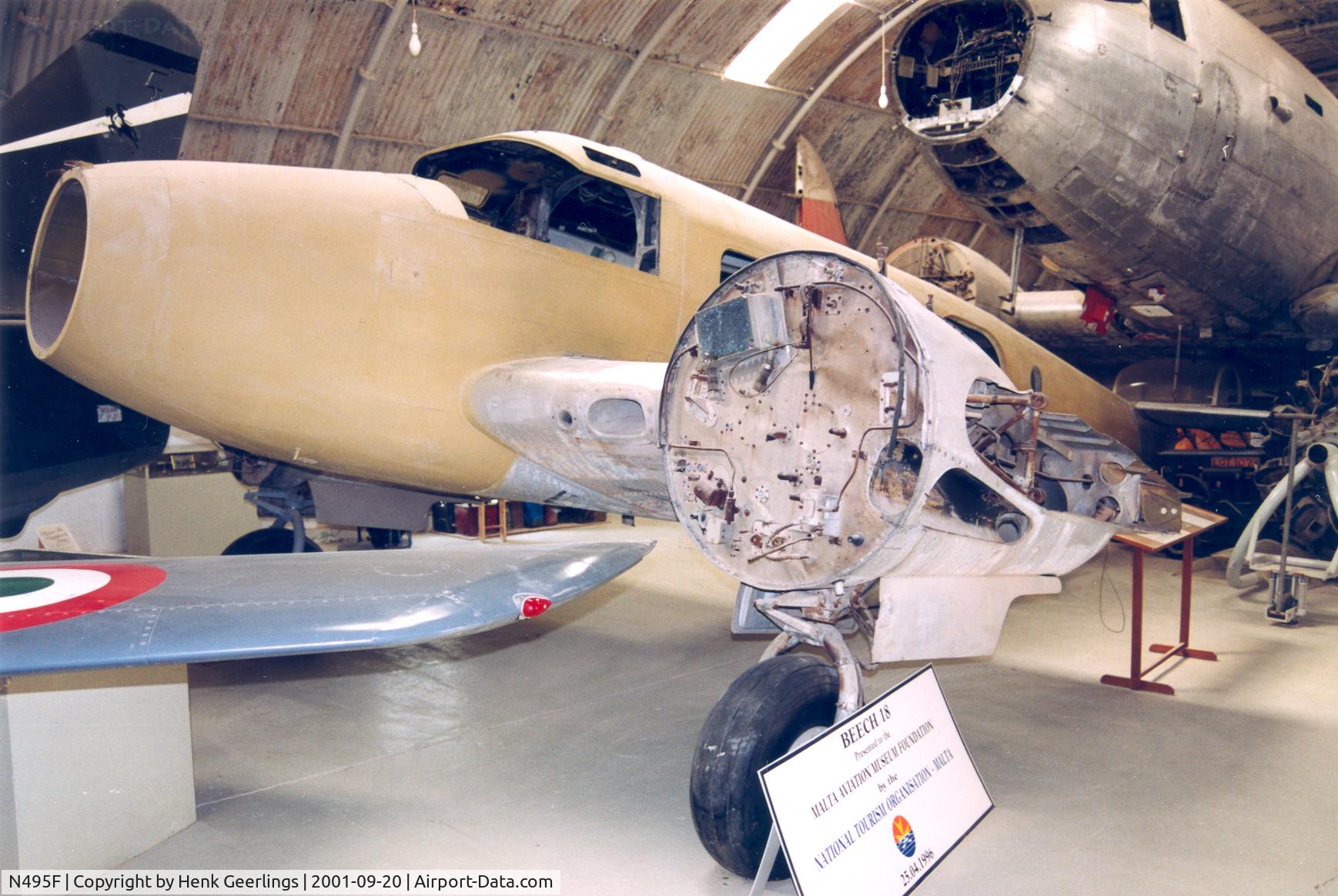 N495F, Beech D18S C/N AF-888, Malta Aviation Museum