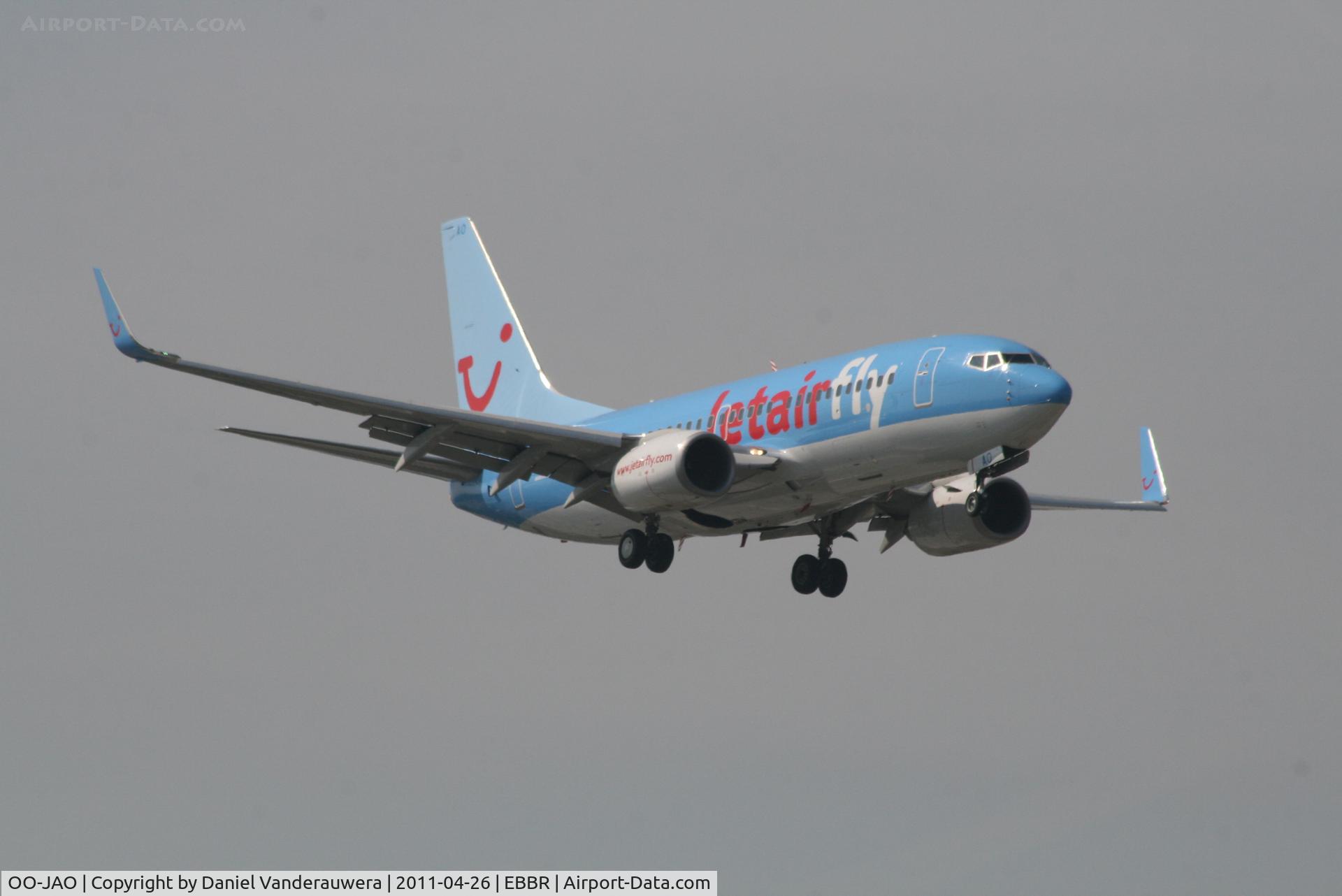 OO-JAO, 2008 Boeing 737-7K5 C/N 35141, Arrival of flight JAF2712 to RWY 02