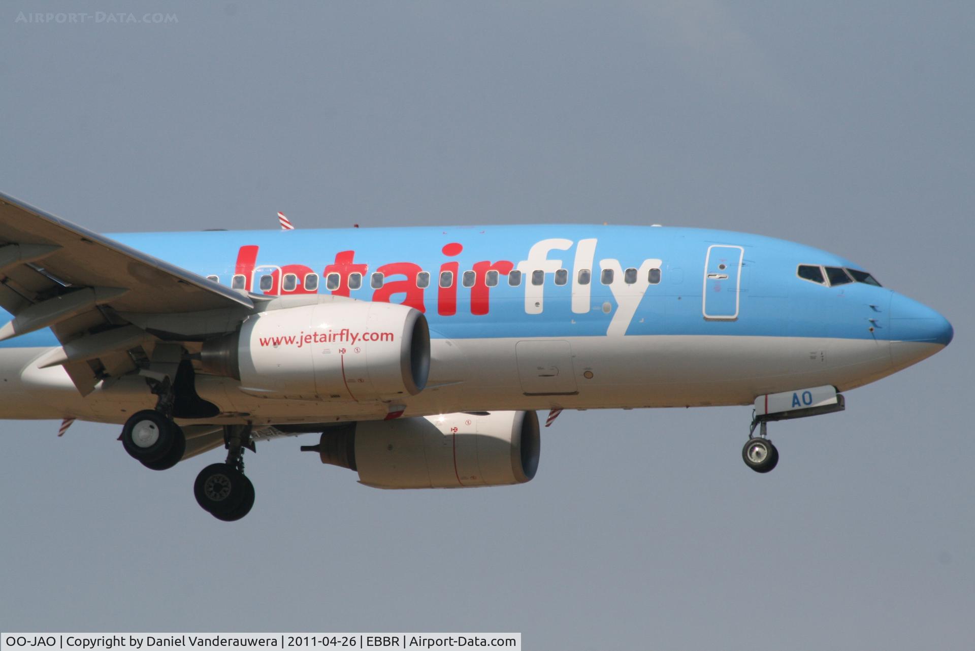 OO-JAO, 2008 Boeing 737-7K5 C/N 35141, Arrival of flight JAF2712 to RWY 02