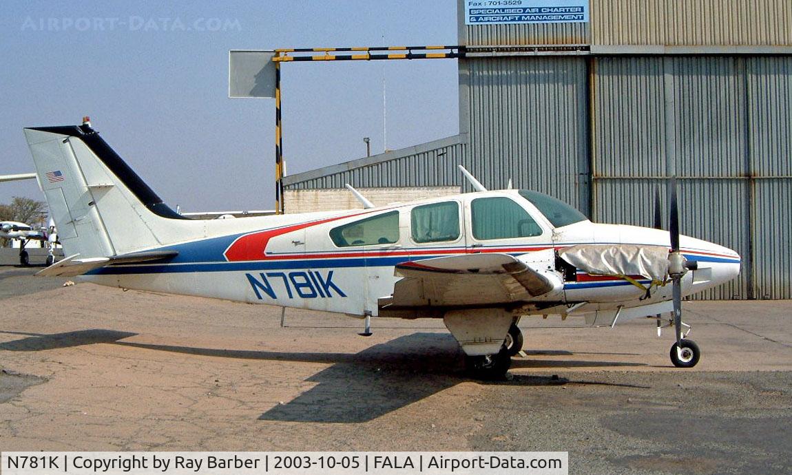 N781K, 1965 Beech 95-B55 (T42A) Baron C/N TC-921, Beech 95-B55 Baron [TC-921] Lanseria~ZS 05/10/2003