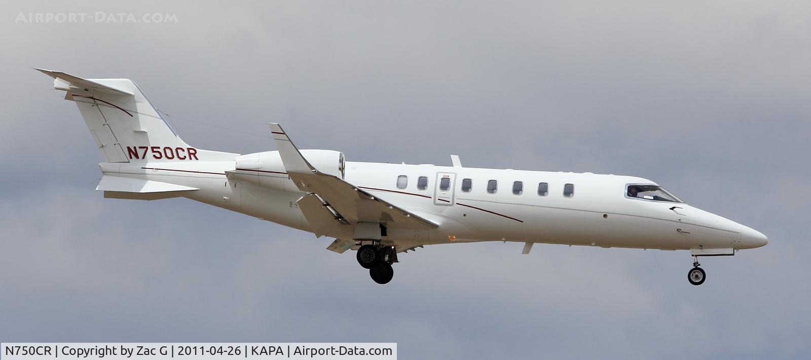 N750CR, 2001 Learjet 45 C/N 123, Learjet landing on 35R.