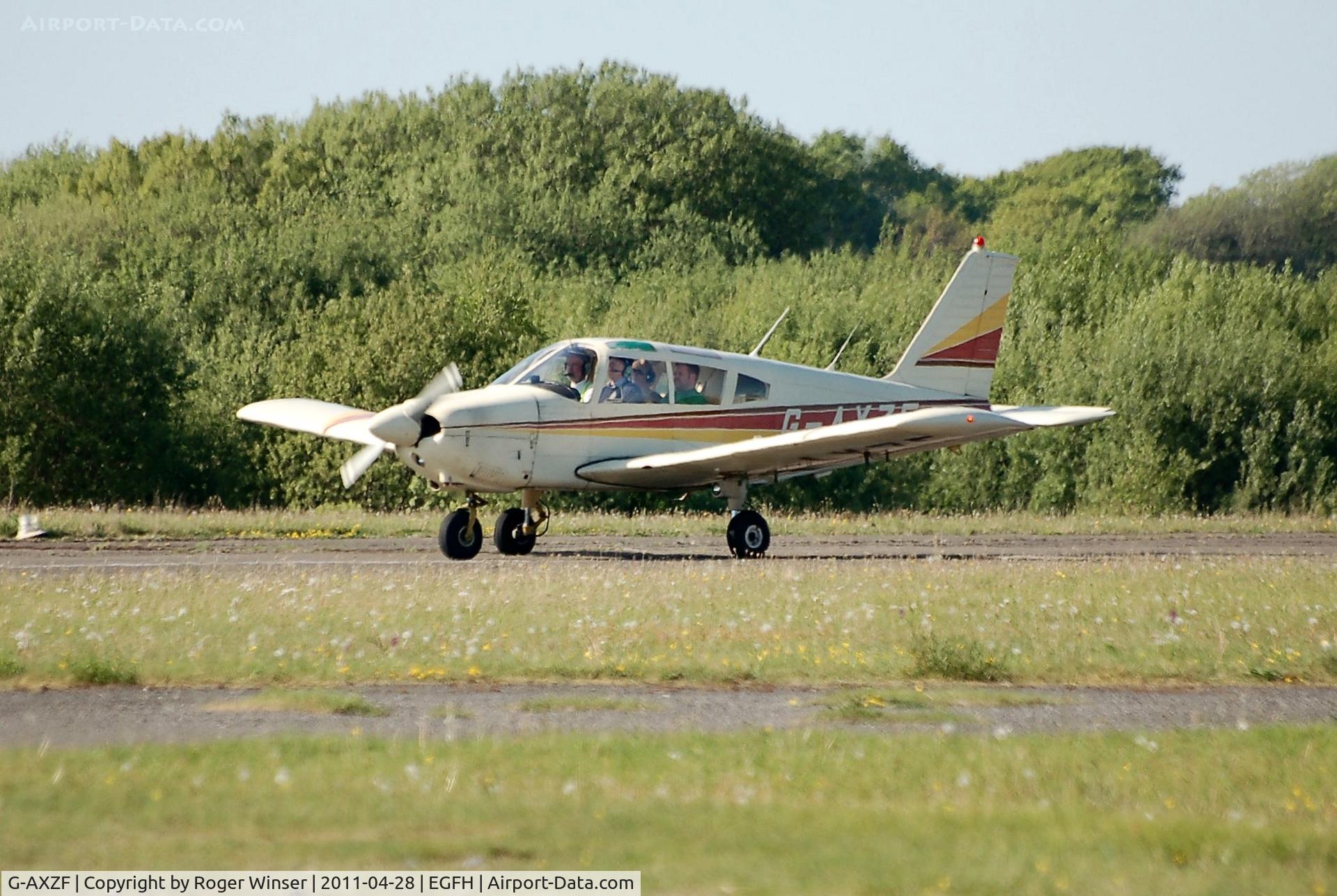 G-AXZF, 1970 Piper PA-28-180 Cherokee E C/N 28-5688, Resident Piper Cherokee arriving Runway 22