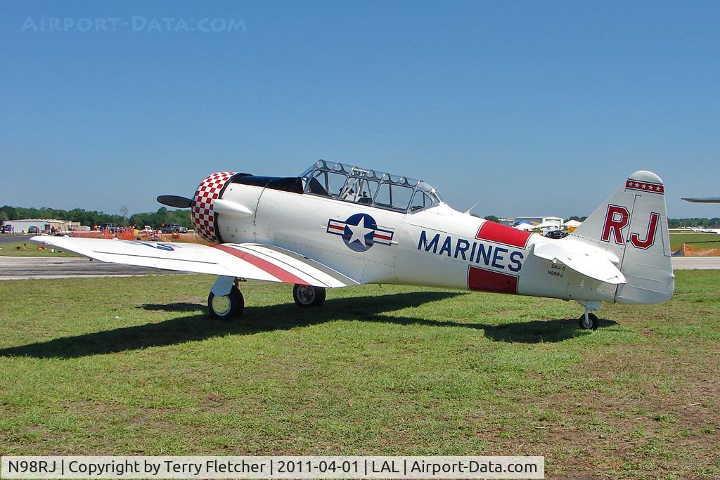 N98RJ, 1944 North American SNJ-5C Texan Texan C/N 88-17960, 1944 North American SNJ-5C, Bu 90752 , ex 42-86179 , Construction Number  88-17960  , at 2011 Sun n Fun - Lakeland , Florida