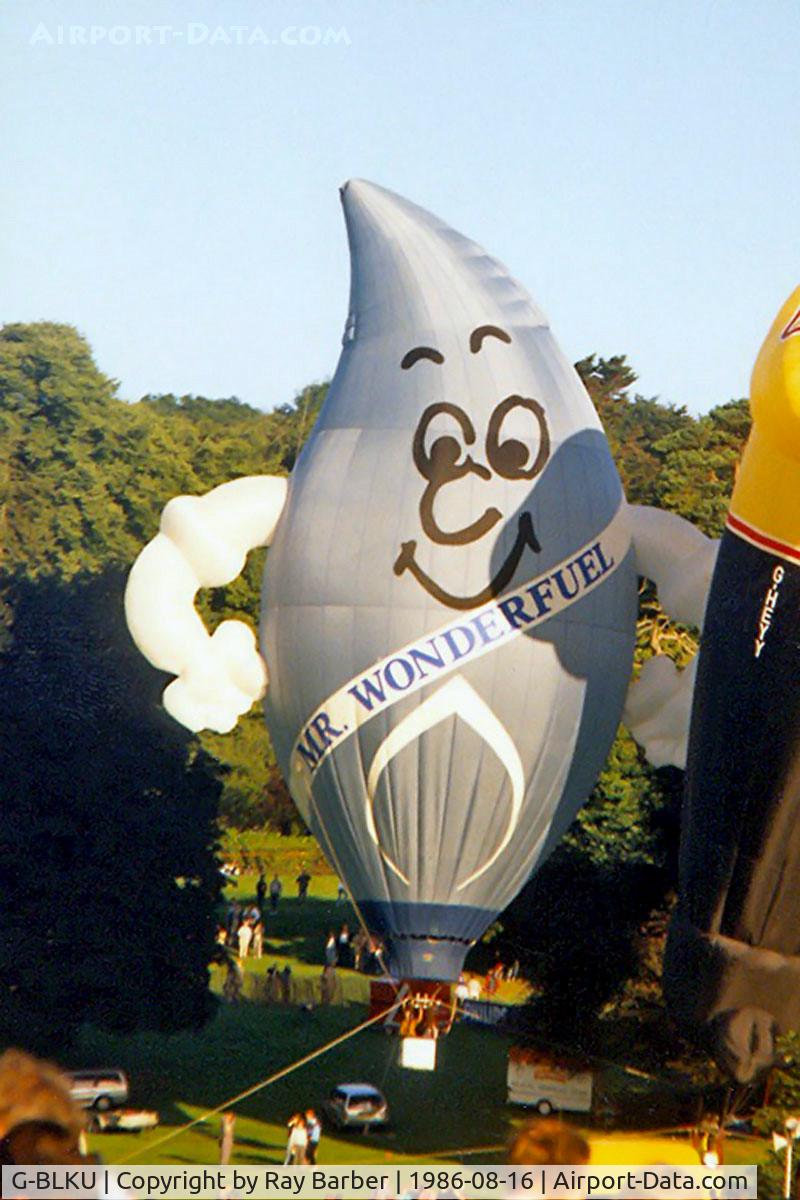 G-BLKU, 1984 Colt Balloons Ltd COLT 56 FLAME C/N 572, Colt SS Flame 56 HAFB [572] Ashton Court~ G 16/08/1986