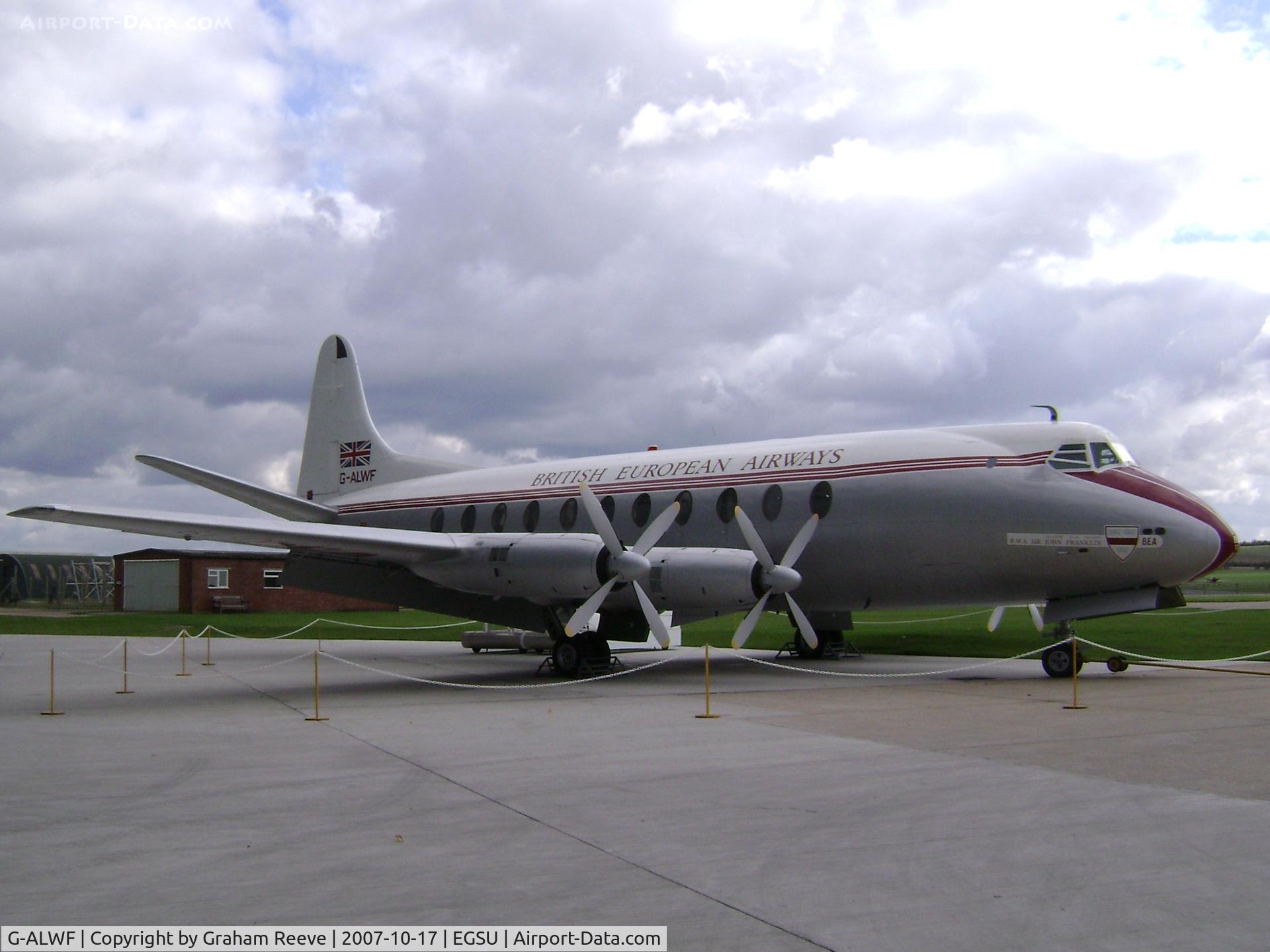 G-ALWF, 1952 Vickers Viscount 701 C/N 005, Parked at Duxford.