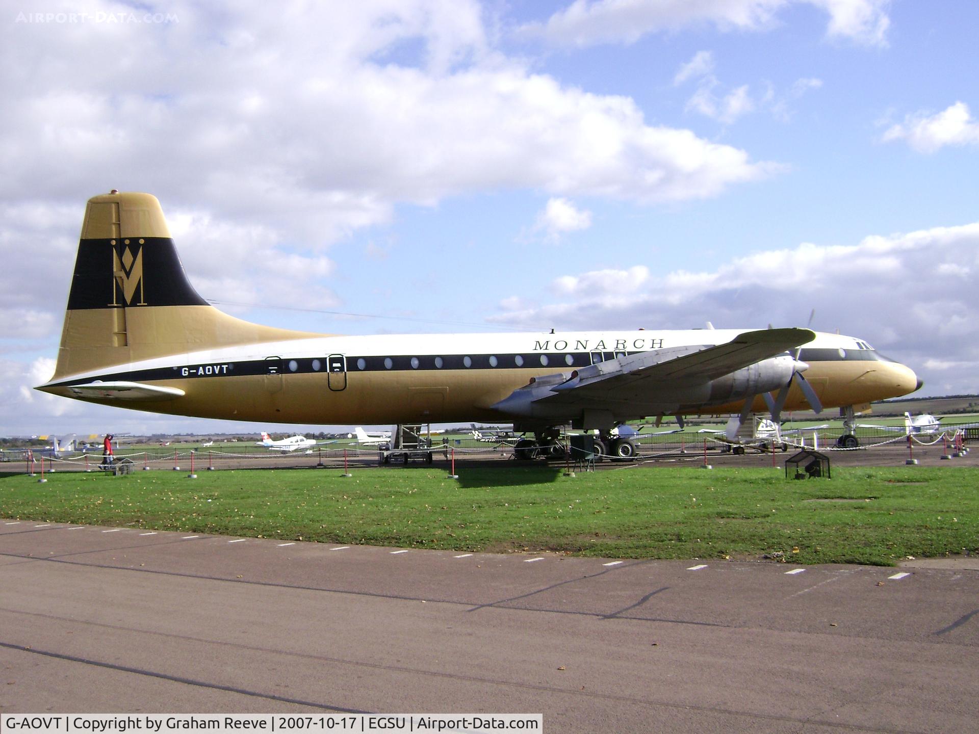 G-AOVT, 1958 Bristol 175 Britannia 312 C/N 13427, At the IWM.