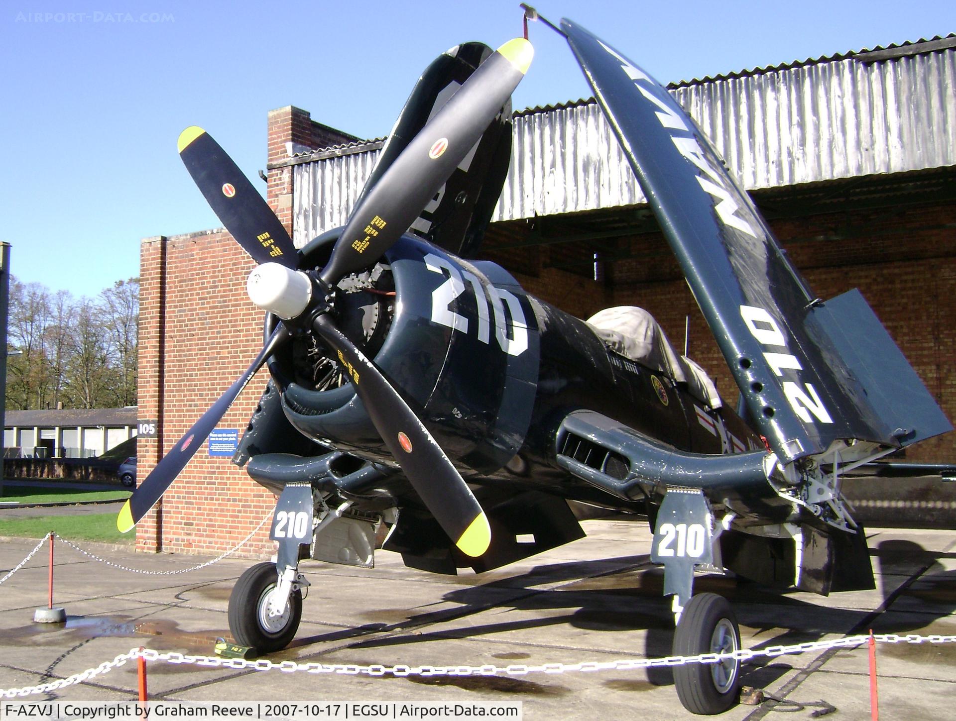 F-AZVJ, 1945 Vought F4U-4 Corsair C/N 9418, Parked in the sun.