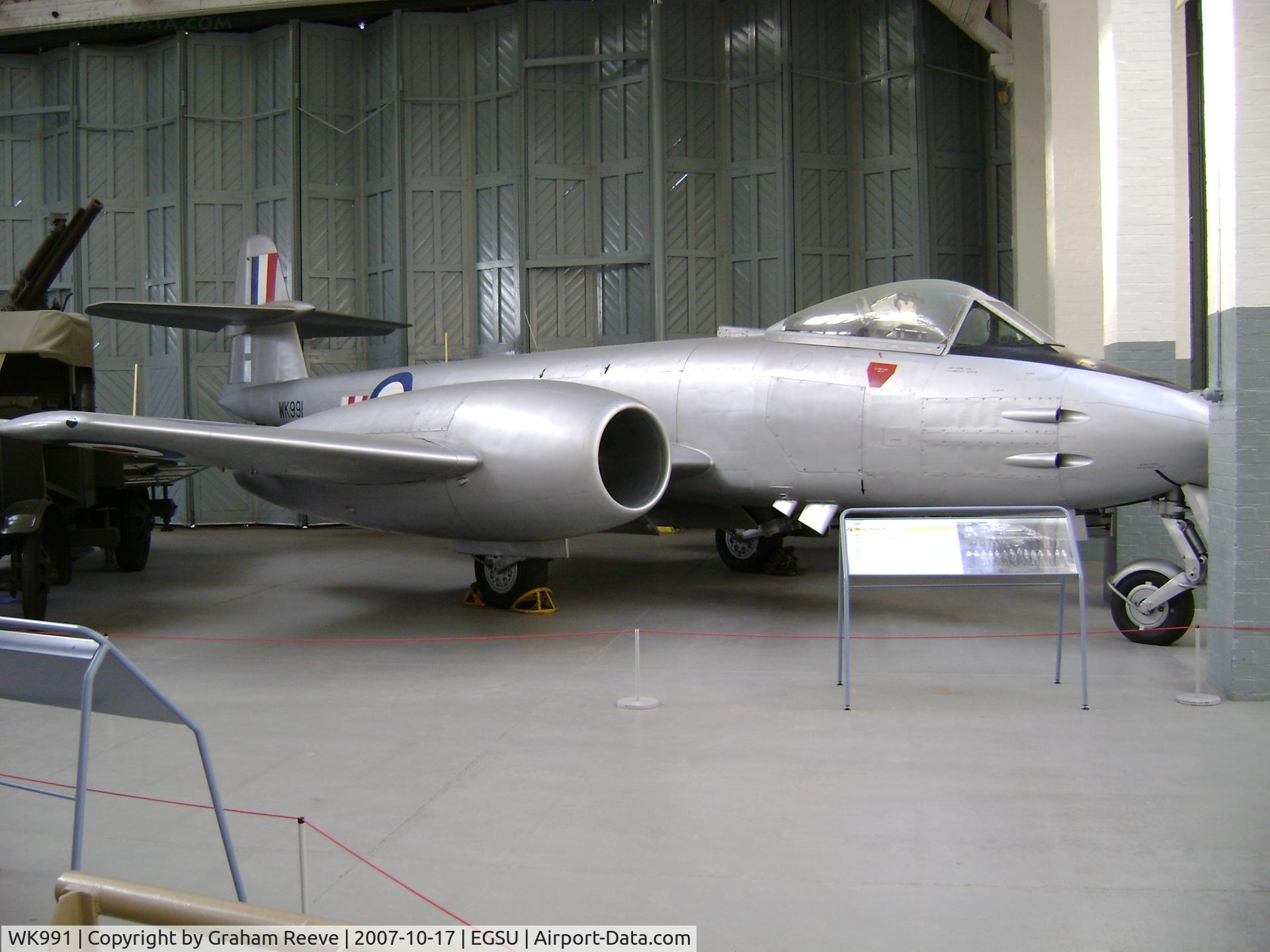 WK991, Gloster Meteor F.8 C/N Not found Wk991, At the IWM.