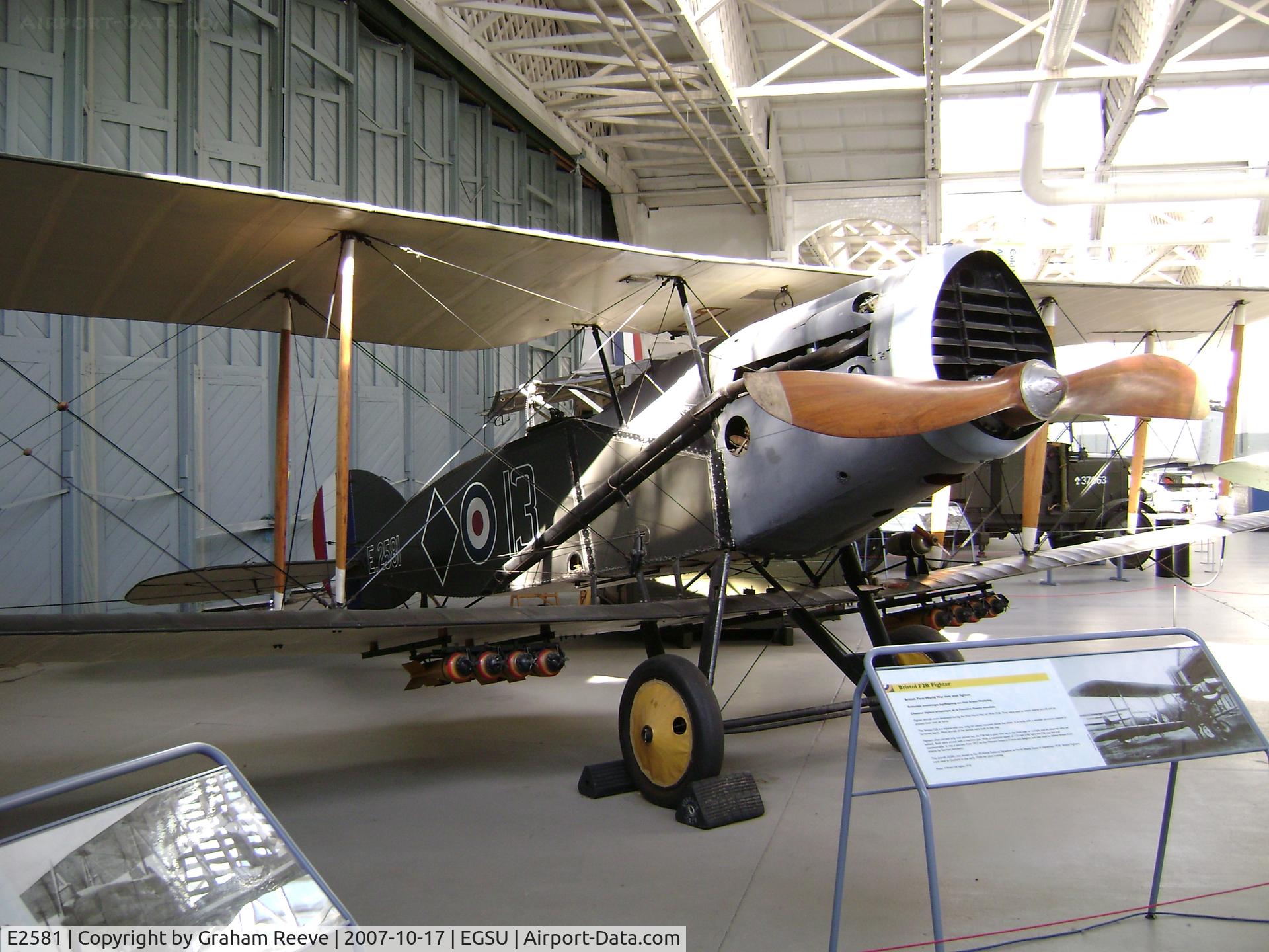 E2581, 1918 Bristol F.2B Fighter C/N 4184, At the IWM.