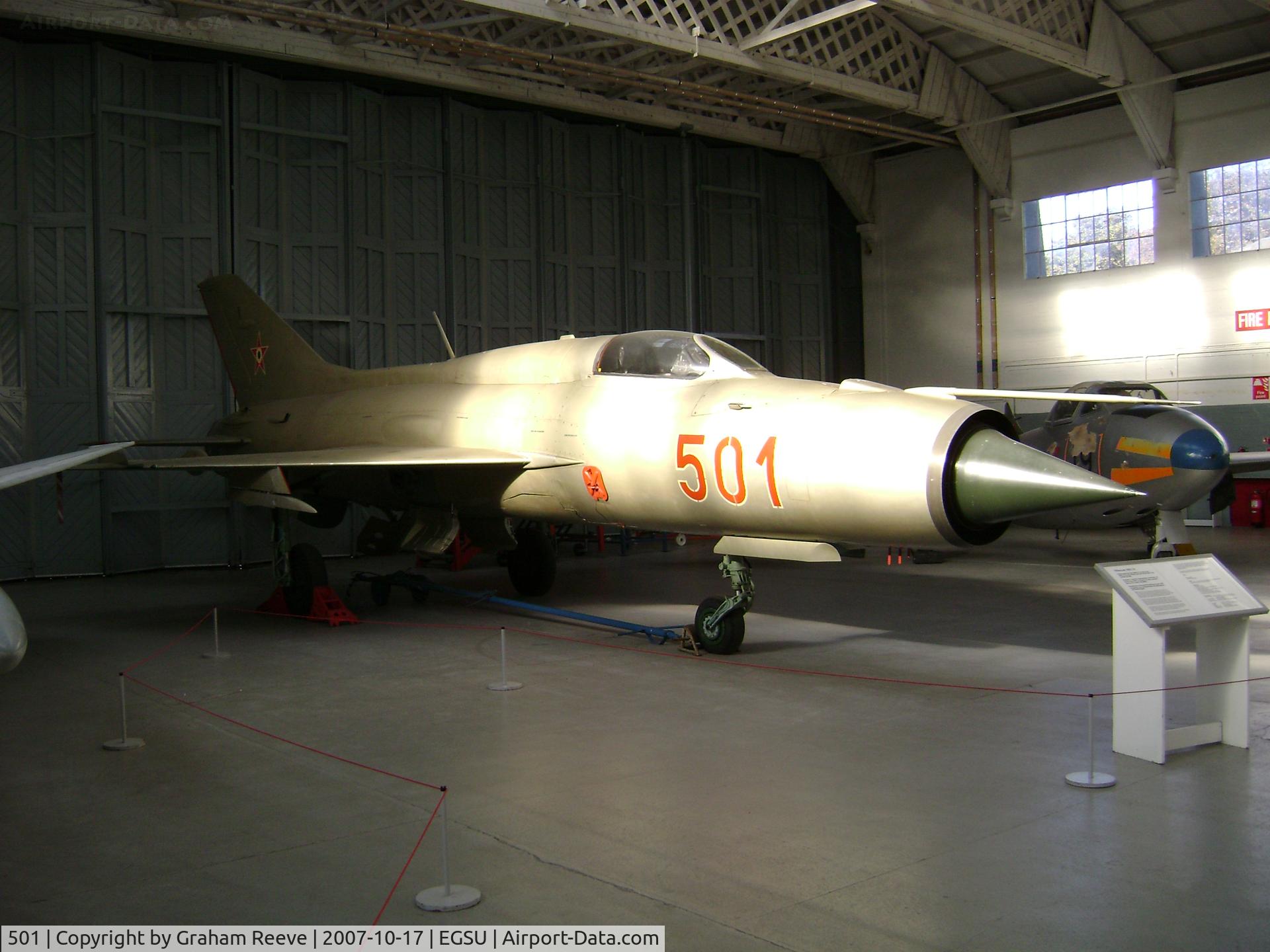 501, 1964 Mikoyan-Gurevich MiG-21PF C/N 760501, 1964 Mikoyan Gurevich Mig-21PF, Serial number 760501.