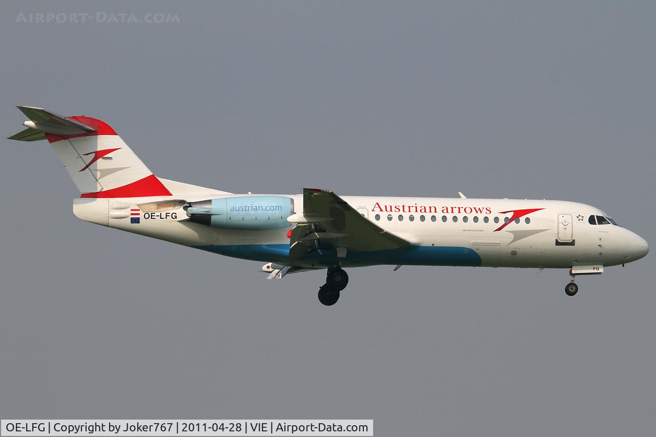 OE-LFG, 1995 Fokker 70 (F-28-0070) C/N 11549, Austrian arrows