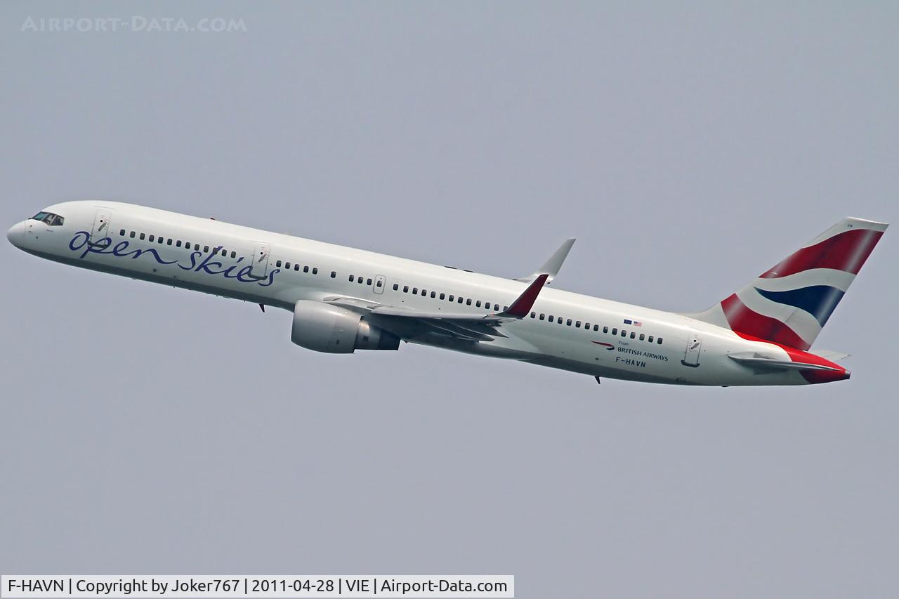F-HAVN, 1991 Boeing 757-230 C/N 25140, Open Skies (British Airways)