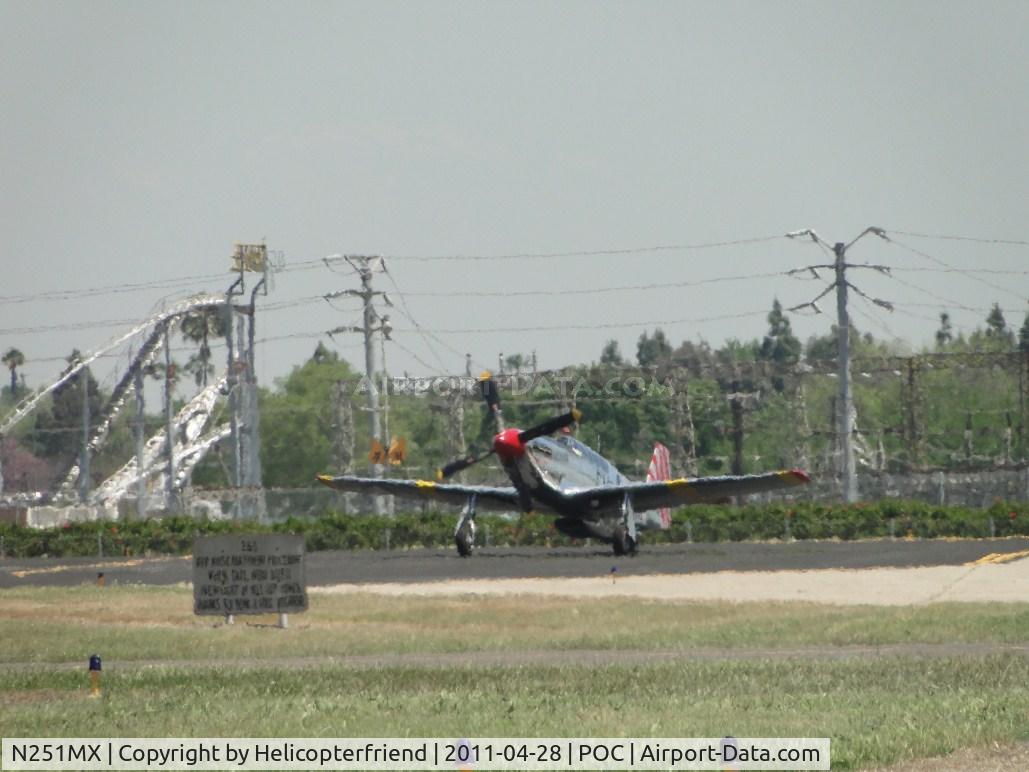 N251MX, 1943 North American P-51C-10 Mustang C/N 103-22730, Standing by to start take off roll