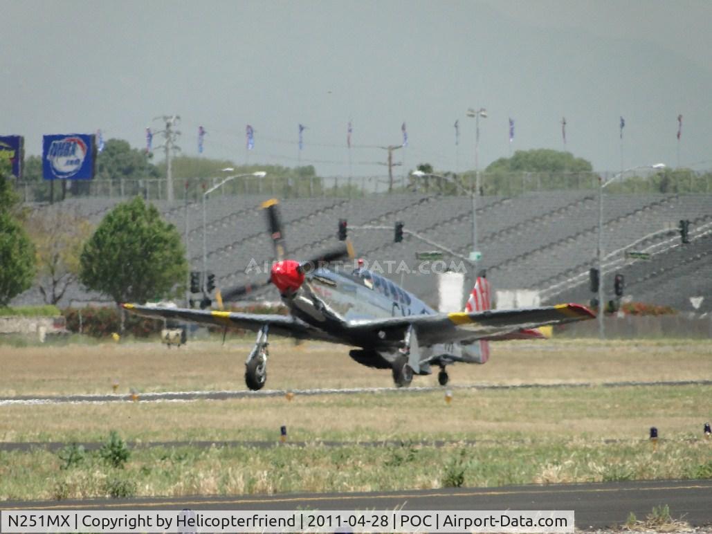 N251MX, 1943 North American P-51C-10 Mustang C/N 103-22730, Power applied and roll starting, what a great sound