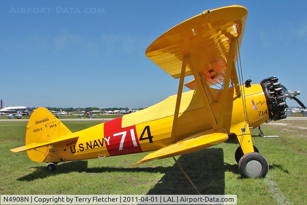 N4908N, 1940 Boeing A75L3 C/N 75-1191, 2011 Sun n Fun Lakeland , Florida