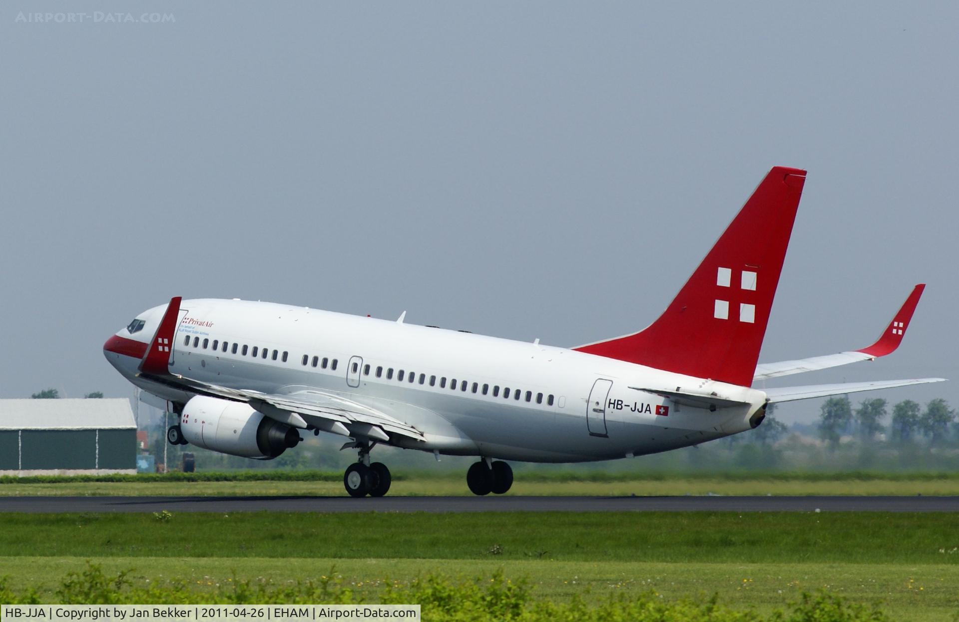 HB-JJA, 2005 Boeing 737-7AK BBJ C/N 34303, Taking off from the 