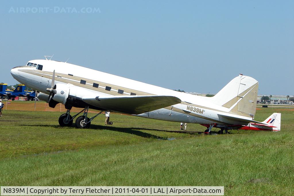 N839M, 1943 Douglas VC-47A Skytrain C/N 20166, Storm damaged at 2011 Sun n Fun Lakeland , Florida