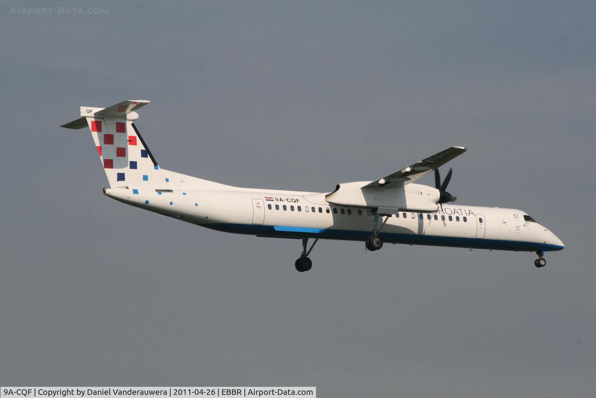 9A-CQF, 2010 De Havilland Canada DHC-8-402Q Dash 8 C/N 4301, Flight OU456 is descending to RWY 02