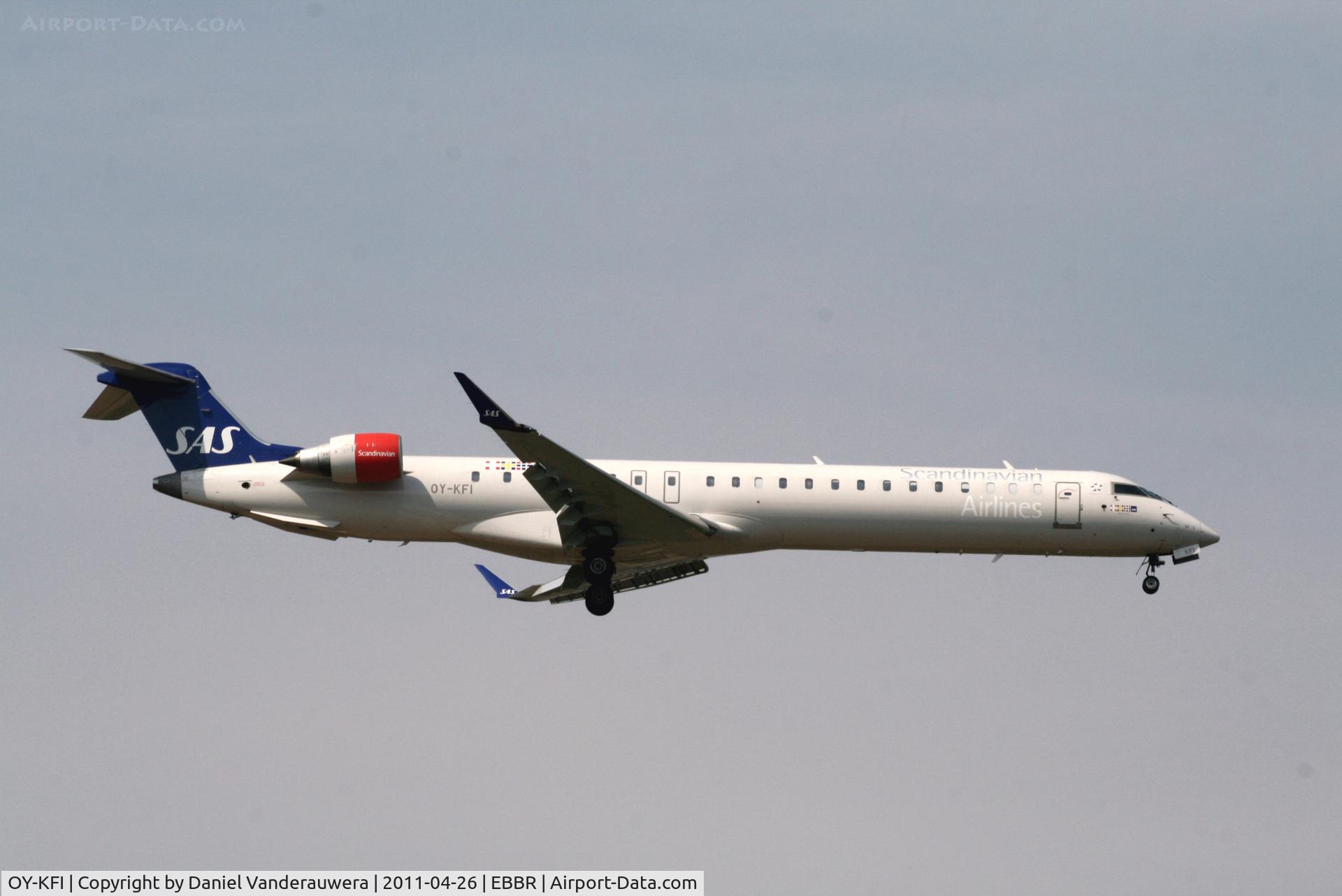 OY-KFI, 2009 Canadair CRJ-900ER (CL-600-2D24) C/N 15242, Flight SK1591 is descending to RWY 02