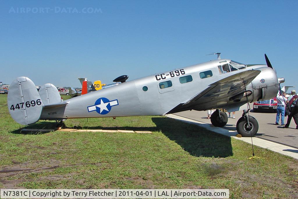N7381C, 1944 Beech C18S C/N 8104, 2011 Sun n Fun Lakeland , Florida